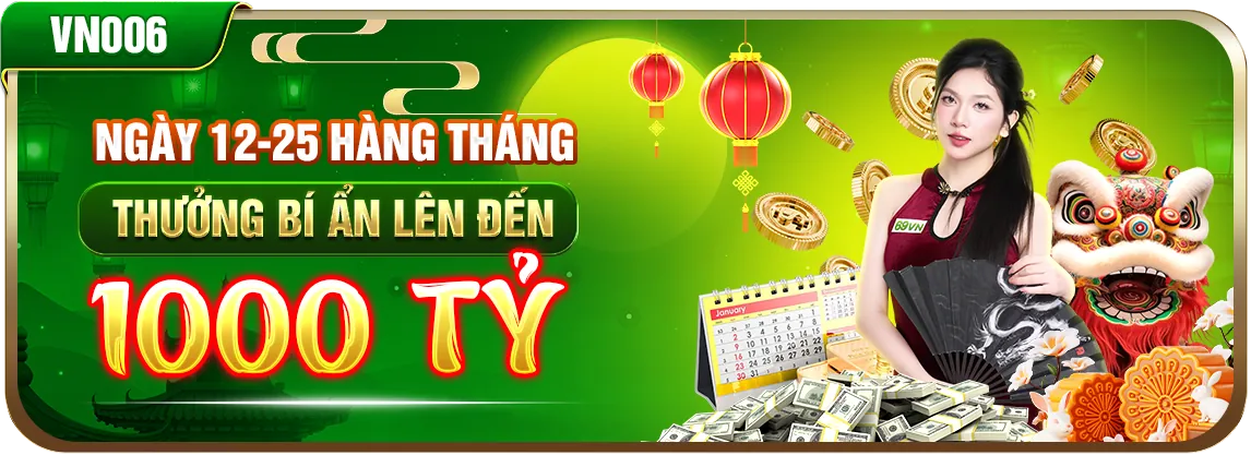 Banner khuyến mãi với tiền thưởng và vòng quay miễn phí